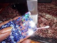 Manicura burbujas azules. Manicura burbujas azules.