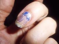 Manicura burbujas azules. Manicura burbujas azules.