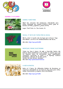 Agenda 7-8 y 9 de Junio Actividades niños Barcelona