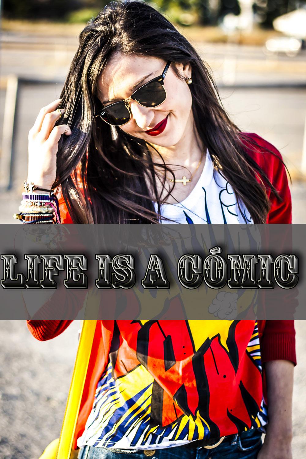Life Is A Cómic estampado de comic