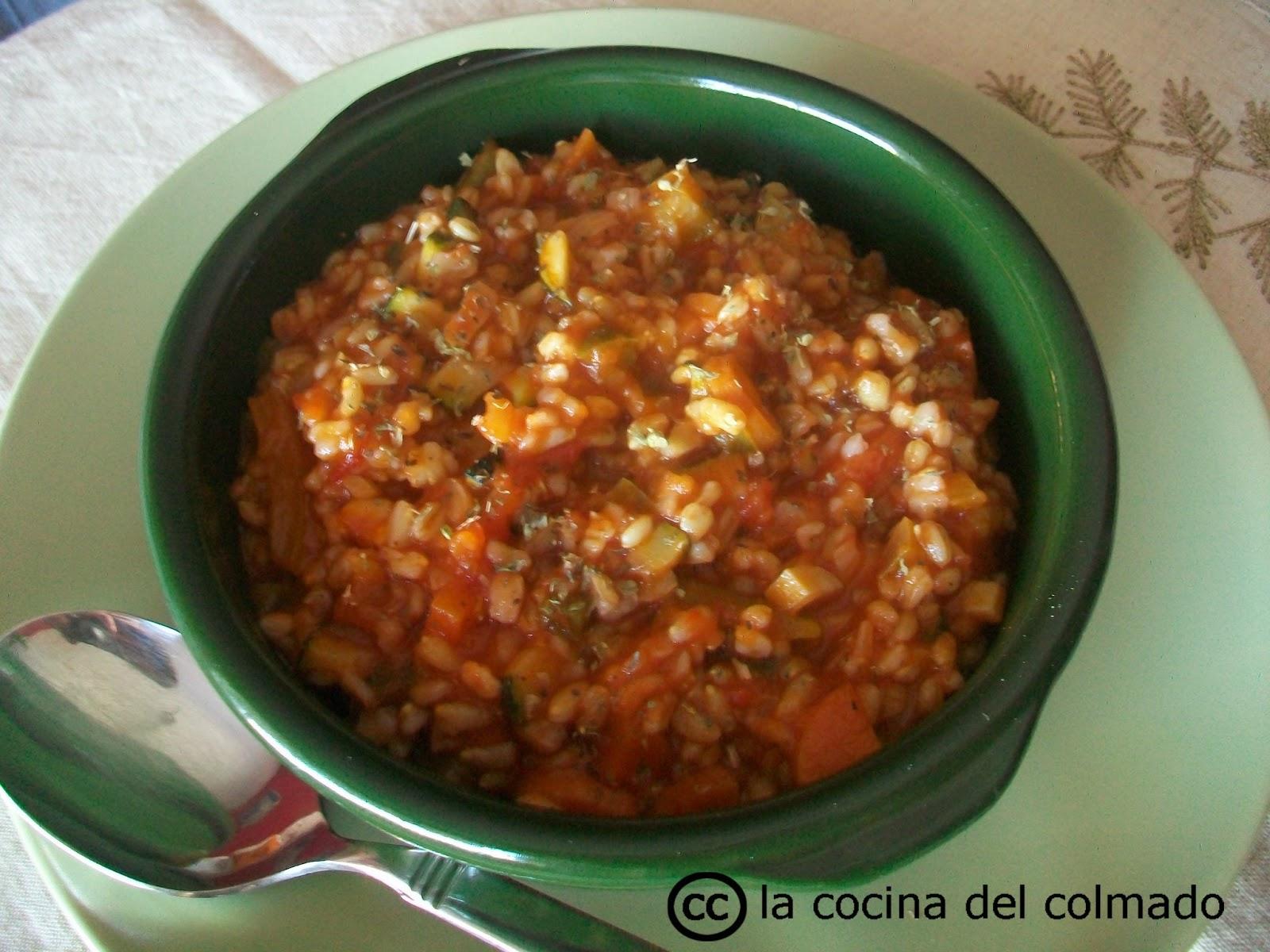 Cazuela de avena con verduritas Cazuela de avena con verduritas