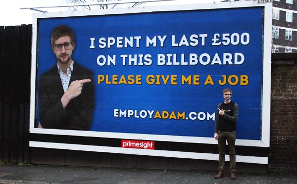 ¡Vaya, el CV en una valla! adam-pacitty-resume-CV-billboard-london-2