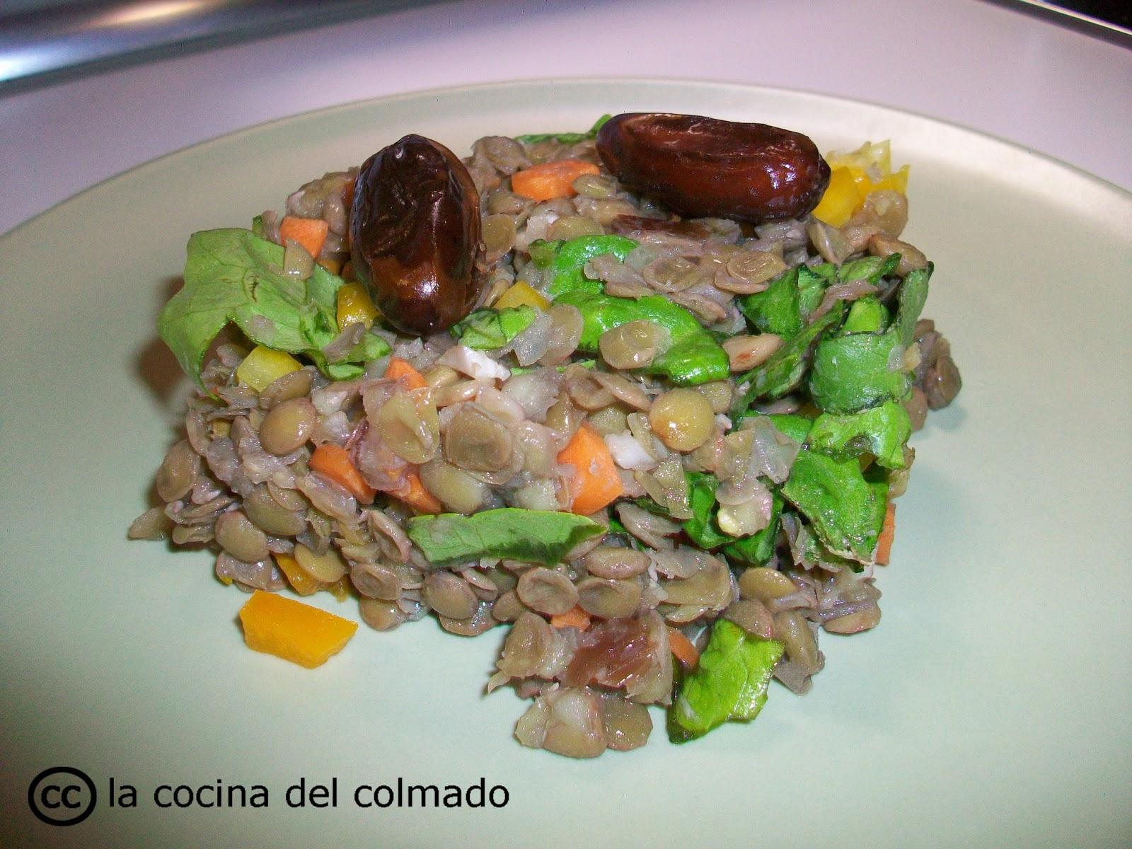 Ensalada de lentejas con vinagreta de naranja Ensalada de lentejas con vinagreta de naranja
