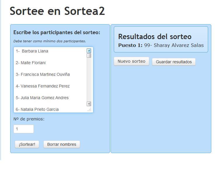 Ganadora del sorteo!!!! Ganadora del sorteo!!!!