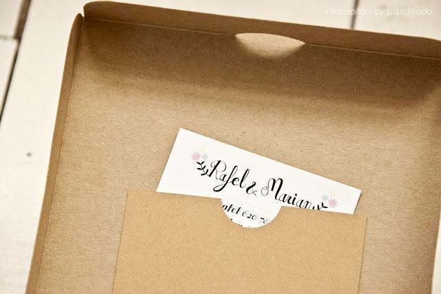 INVITACIONES DE BODA BY MILLEPAPILLONS: Invitación con caja y polaroids INVITACIONES DE BODA BY MILLEPAPILLONS: Invitación con caja y polaroids