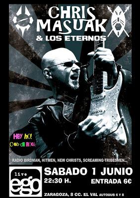 Chris Masuak & Los Eternos - Alcalá de Henares - Sábado 1 junio - EgoLive: Chris Masuak & Los Eternos - Alcalá de Henares - Sábado 1 junio - EgoLive: