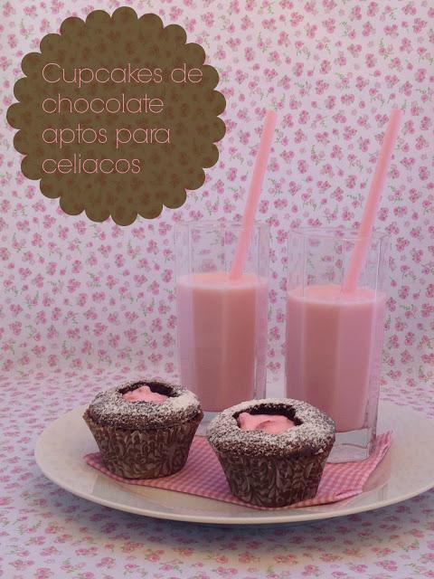 Cupcakes de chocolate aptos para celiacos