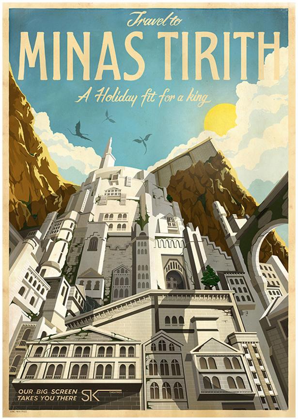 Retro pósters de viaje inspirados en lugares de cine Retro pósters de viaje inspirados en lugares de cine