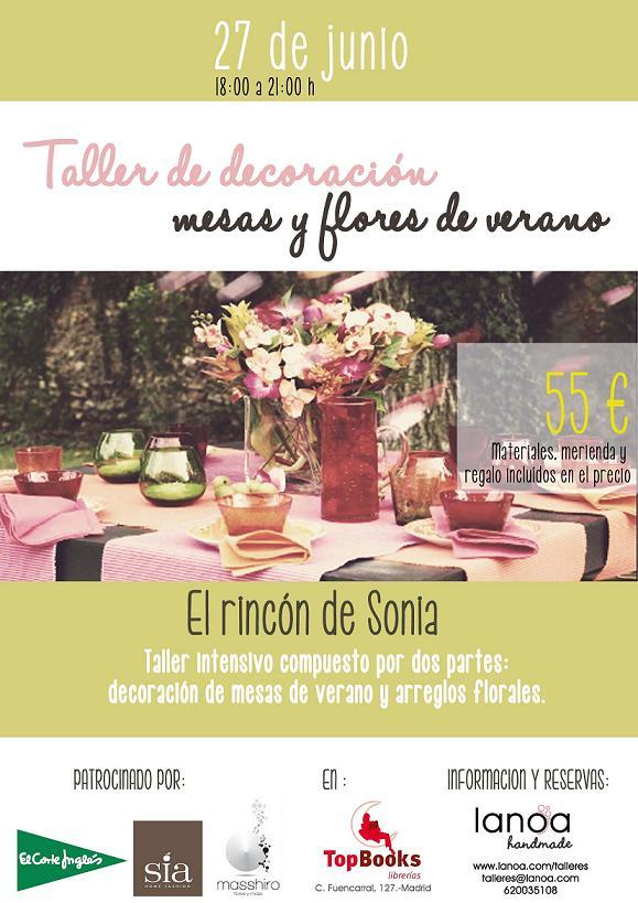 Nuevo Proyecto: Taller de decoracion de mesas y arreglos florales Cartel taller 2