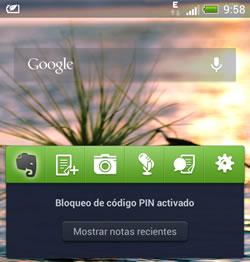 Widget de Evernote - Android