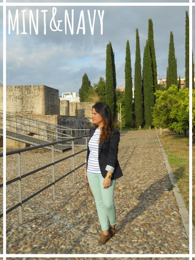 W.I.W: mint & navy W.I.W: mint & navy