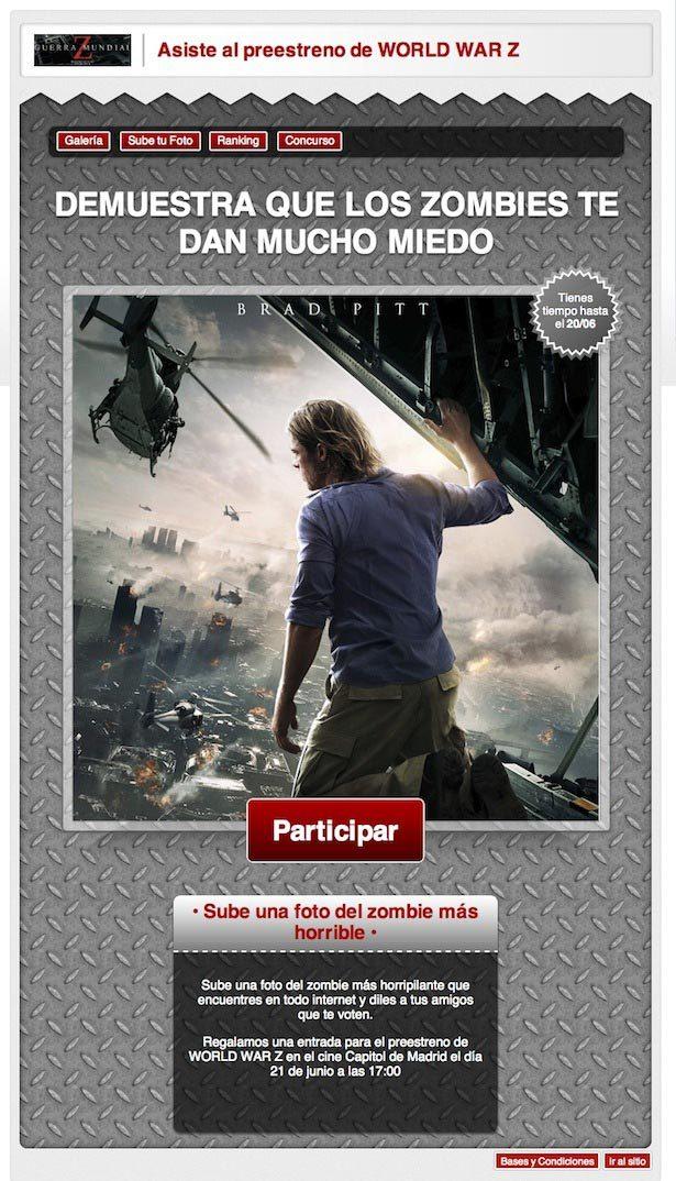 Te invitamos al preestreno de Guerra Mundial Z en Madrid preestreno de Guerra Mundial Z