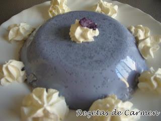 Panna Cotta de los caramelos de violetas