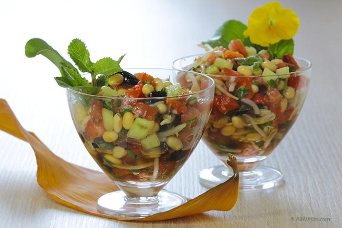 Ensalada con dos sojas Soy salad