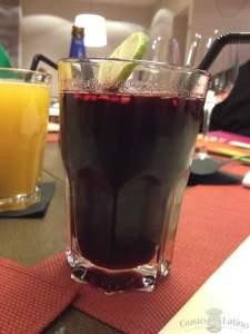 Cenando en Tanta sin Gastón Acurio Chicha morada de Perú
