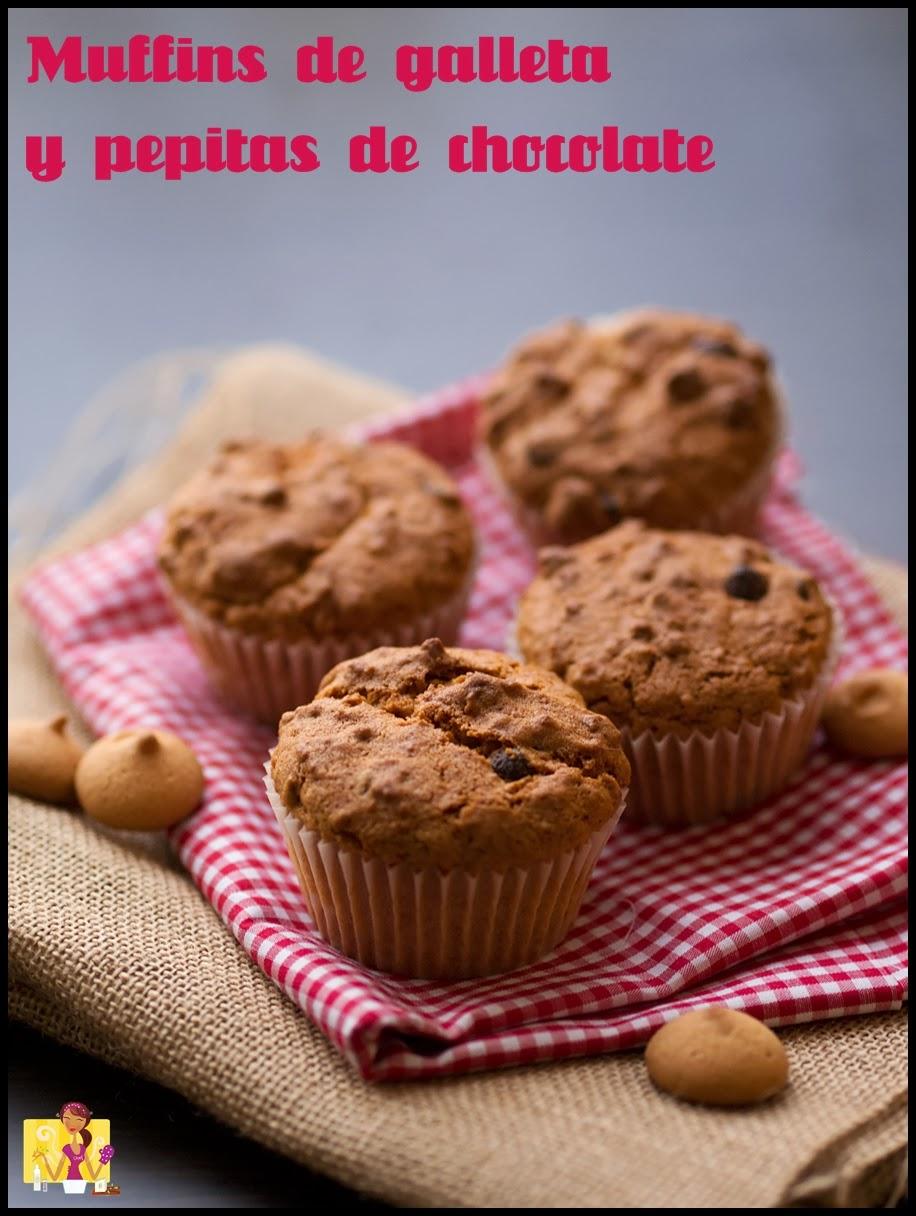 MUFFINS DE GALLETA Y PEPITAS DE CHOCOLATE MUFFINS DE GALLETA Y PEPITAS DE CHOCOLATE
