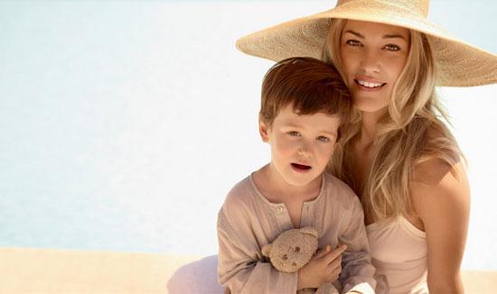 Solares de Clarins piel de los niños es mucho más frágil