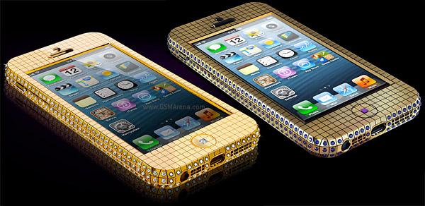 Modelos cubiertos de oro y diamante del iPhone 5