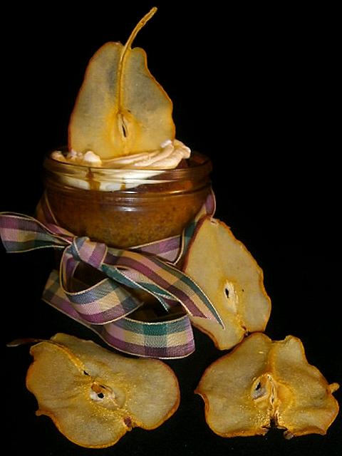 Peras: Bizcocho en un bote y Chips Peras: Bizcocho en un bote y Chips