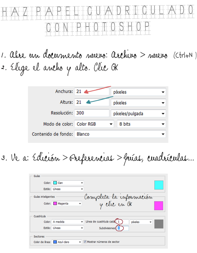 CÓMO HACER PAPEL CUADRICULADO CON PHOTOSHOP hacer_papel_cuadriculado_photoshop-1