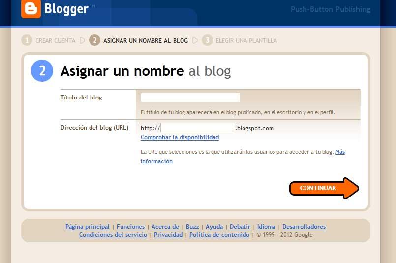 Crea tu propio sitio Web con Blogger