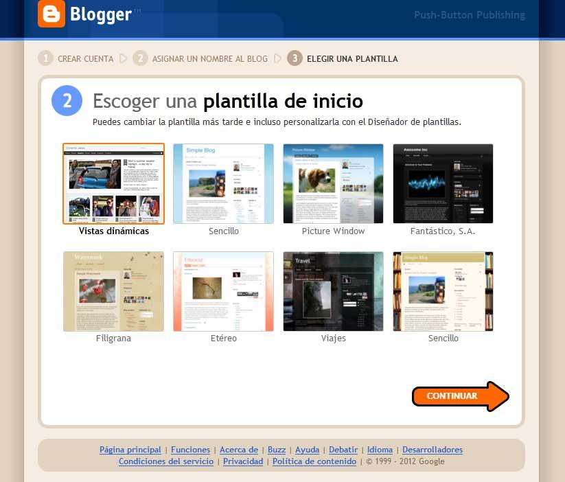 Crea tu propio sitio Web con Blogger