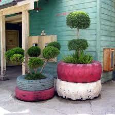 Neumáticos Reciclados, Maceteros para el Jardín