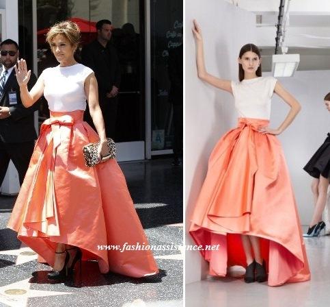 Jennifer López inauguró su estrella en el Paseo de la Fama vestida de Dior