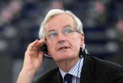 El comisario europeo de Mercado Interior, Michel Barnier, en el Parlamento, en Estrasburgo, el 12 de junio