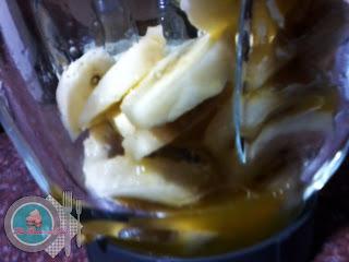 Batido de Leche,Naranja, plátano y coco.