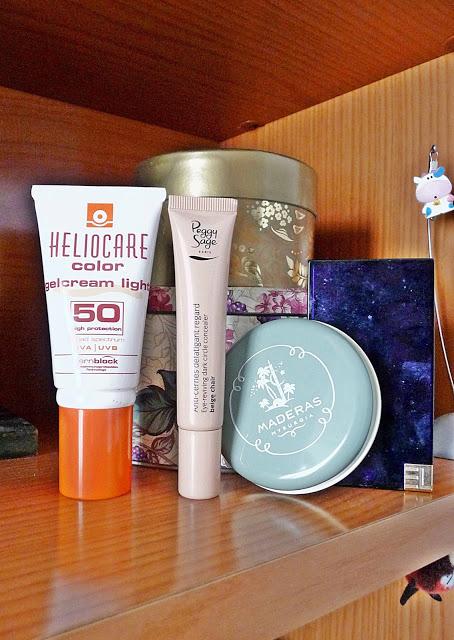 Look con Gel color Heliocare, corrector Peggy Sage, polvos Maderas y colorete Estee Lauder: piel mixta y piel seca Look con Gel color Heliocare, corrector Peggy Sage, polvos Maderas y colorete Estee Lauder: piel mixta y piel seca