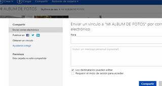 compartir fotos en Skydrive