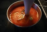 Gazpacho de Cerezas con nube de Queso Cabra Gazpacho de Cerezas con nube de Queso Cabra