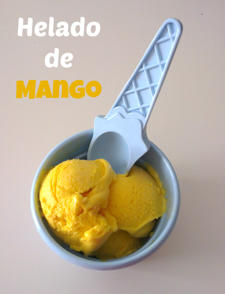 ♥ Helado casero de mango. Paso a paso.