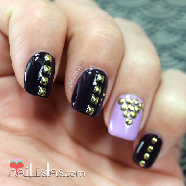 Uñas decoradas con tachuelas | Rueda de tachuelas para nail art Uñas decoradas con tachuelas | Rueda de tachuelas para nail art