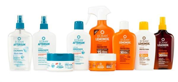 Ecran aftersun, protección solar Línea de productos Ecran Aftersun y Ecran Lemonoil