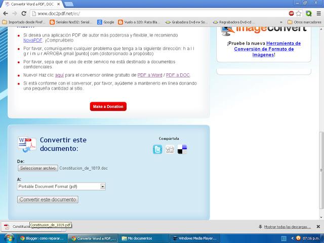 Pasar de word a pdf Pasar de word a pdf