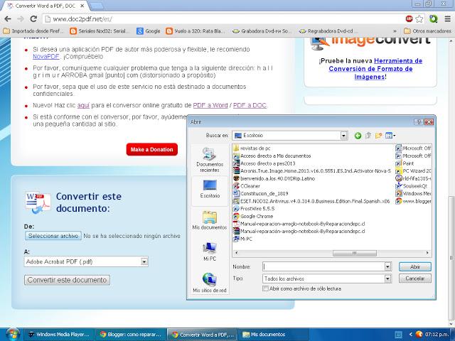 Pasar de word a pdf Pasar de word a pdf