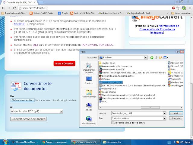 Pasar de word a pdf Pasar de word a pdf