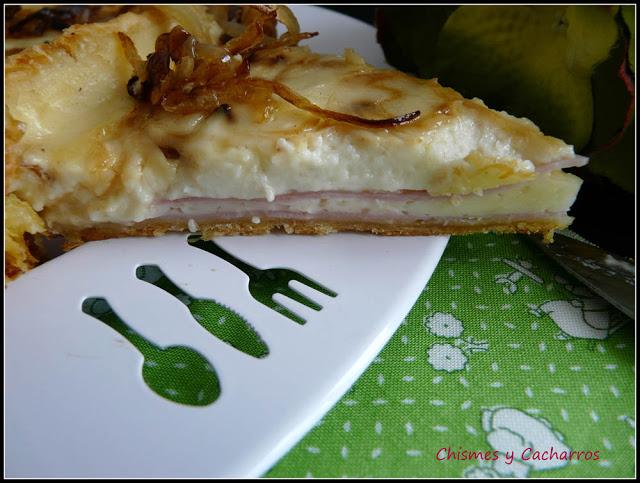 Tarta de jamón y queso con bechamel Tarta de jamón y queso con bechamel