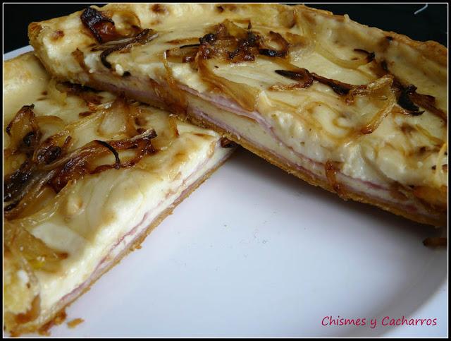 Tarta de jamón y queso con bechamel Tarta de jamón y queso con bechamel