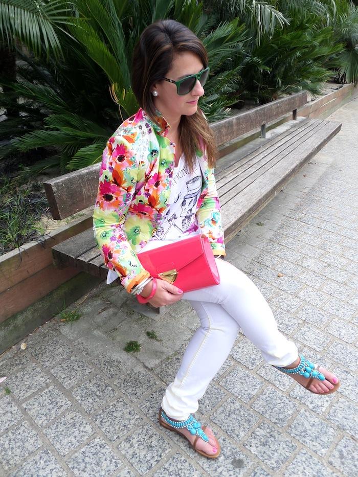 White & Framboise & Colorful flowers White & Framboise & Colorful flowers
