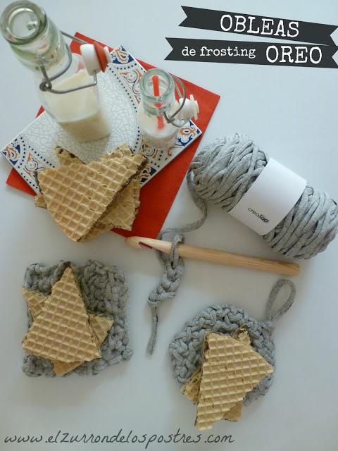 Barquillos Rellenos de Frosting de Oreo Barquillos Rellenos de Frosting de Oreo