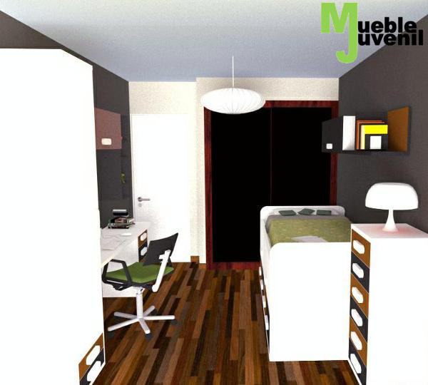 Proyecto diseño 3D - habitacion juvenil completa - sketchup - vray - creyesnavarro - 5