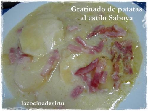 Gratinado de patata al estilo Saboya (microondas) Gratinado de patatas al estilo Saboya