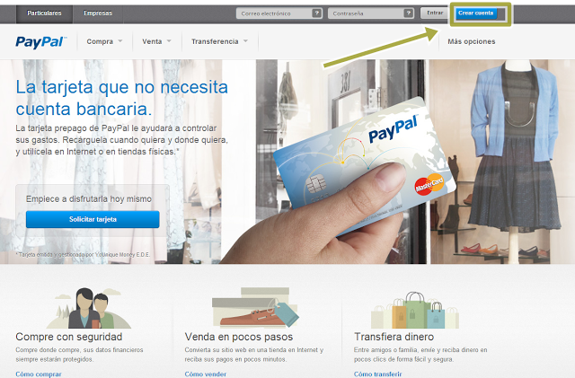 Cómo crear una cuenta en PayPal como crear una cuenta en paypal 1