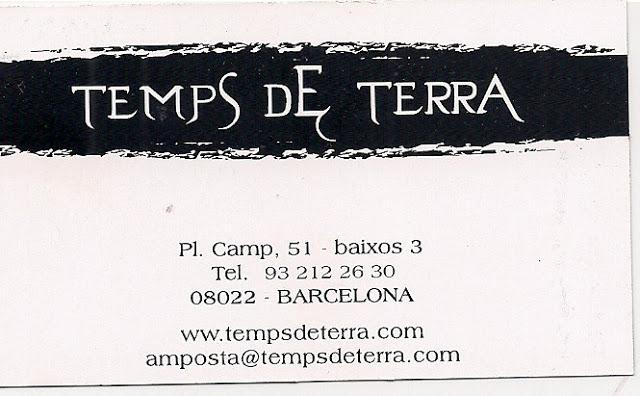 BARCELONA...TEMPS DE TERRA, LA CISTELLA DE L'ANNA, PLAÇA DEL CAMP ,Nº 5, BARCELONA, SARRIÀ SANT GERVASI, TF. 932122630...6-07-2013...