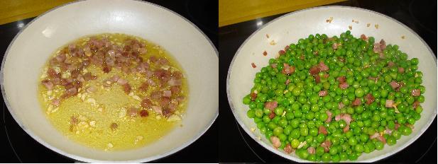 GUISANTES CON JAMÓN, PURÉ Y HUEVOS FRITOS GUISANTES CON JAMÓN, PURÉ Y HUEVOS FRITOS