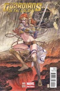 Portada alternativa de Milo Manara para Guardians of the Galaxy Nº 5 Guardians of the Galaxy Nº 5