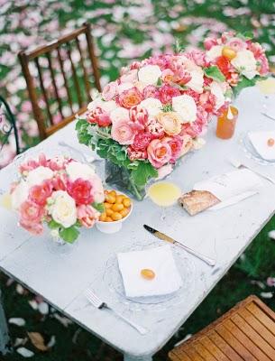 Bodas al Aire Libre Centro mesa colorido boda